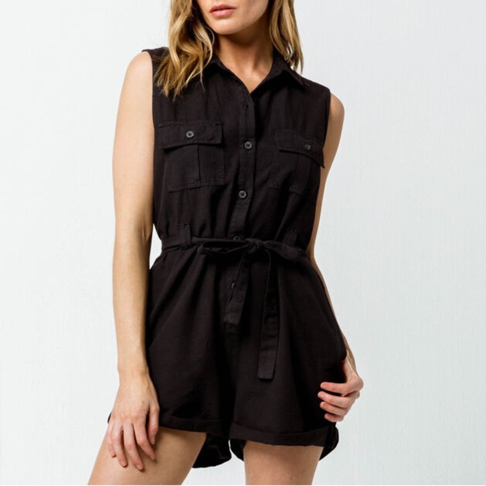 O'NEILL Lucas Cotton Linen Romper Black XS